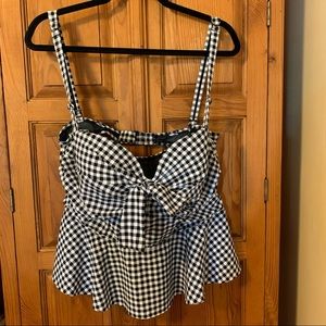 NWOT Swimsuit Torrid Bikini Tankini Top Padded Underwire Adj Straps Layers Sz 2